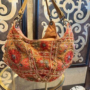 Mary Frances embellished hobo handbag
